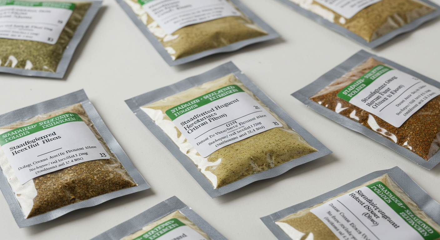 How do I use standardized herb extracts