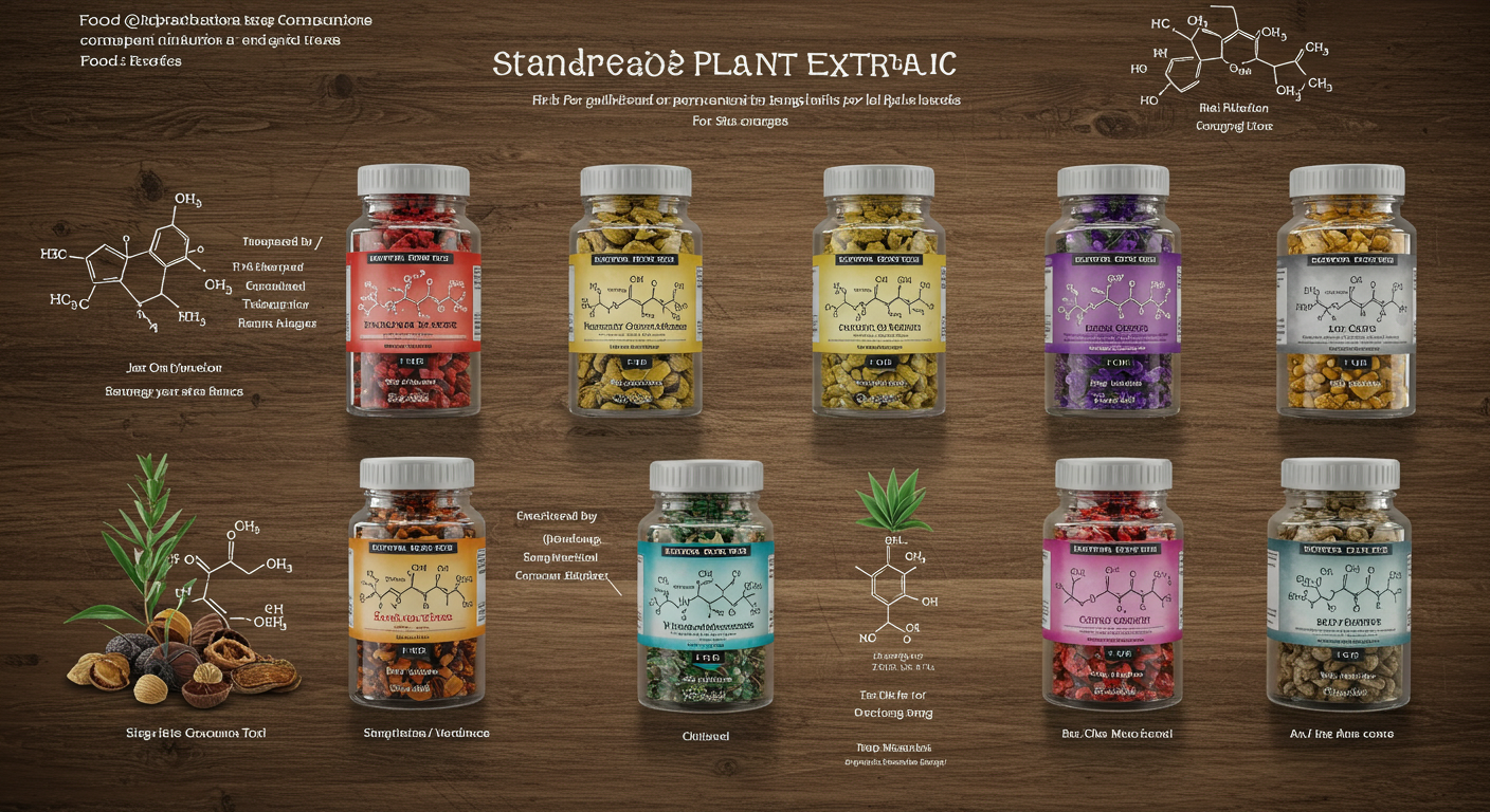 Food grade standardized plant extracts