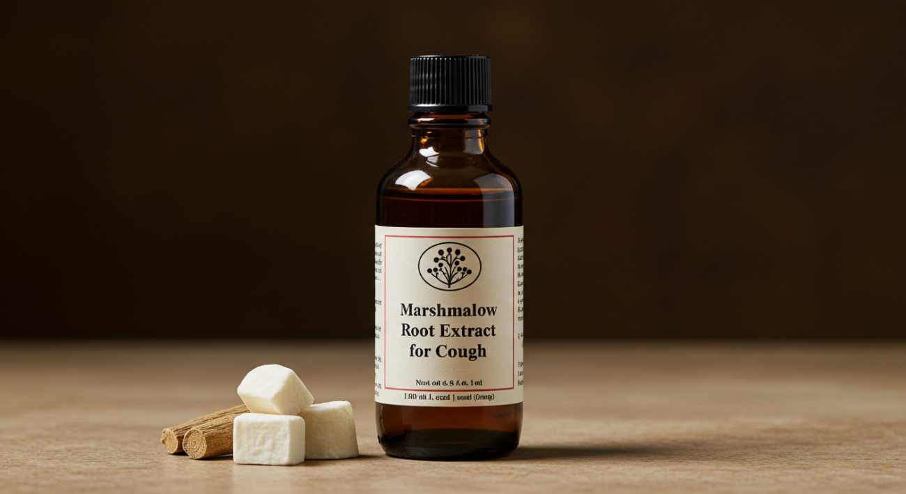 Marshmallow root extract for cough