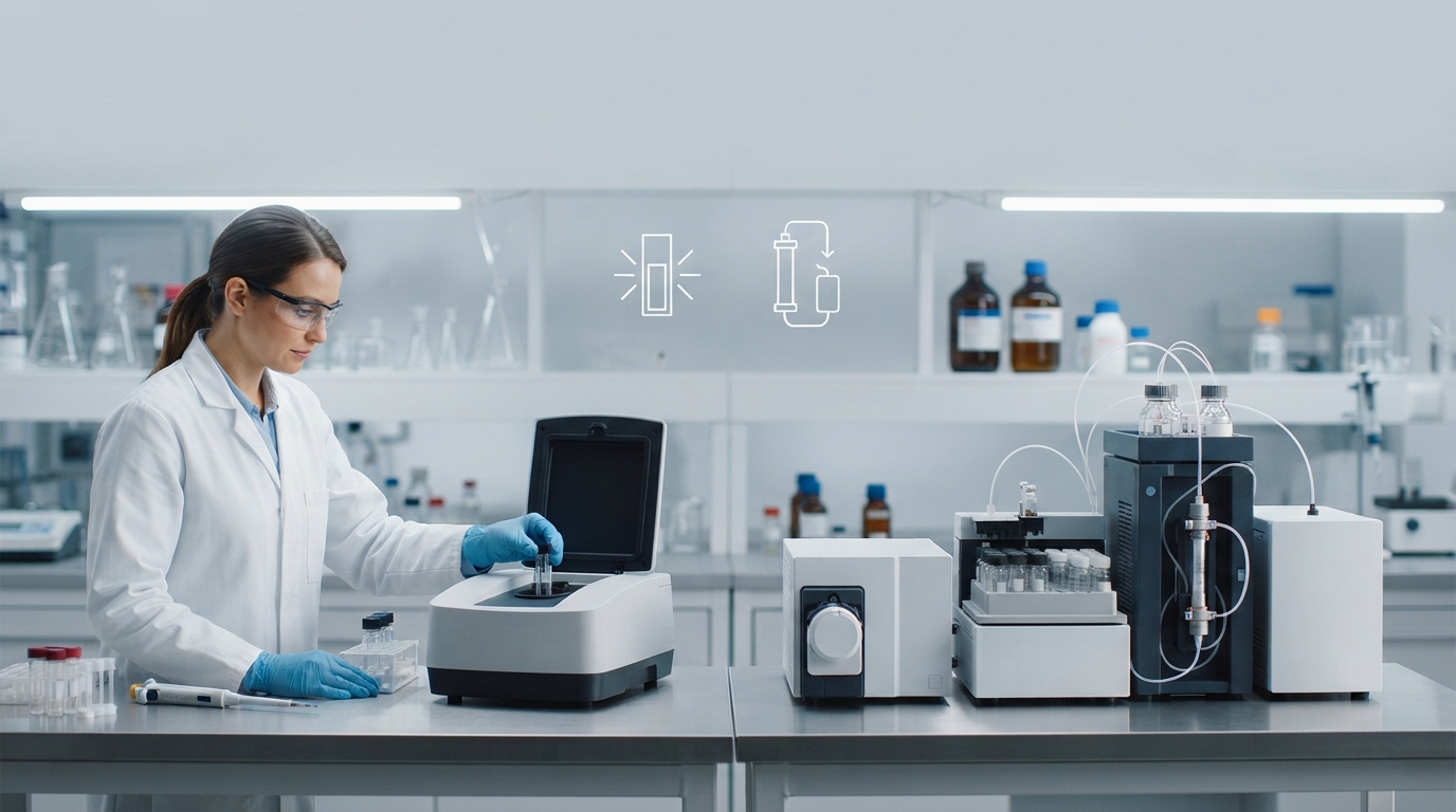 Side-by-side comparison of direct UV-Vis spectroscopy and HPLC-UV for herbal extract testing
